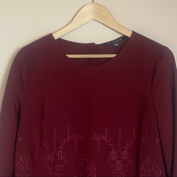 Zac & Rachel Bohemian Embroidered Blouse Top Size Small - Picture 6 of 13